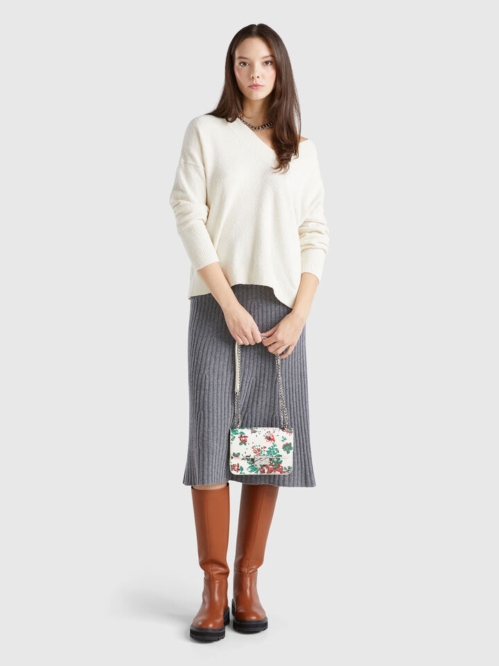 V NECK SWEATER L/S Mujer image number 3